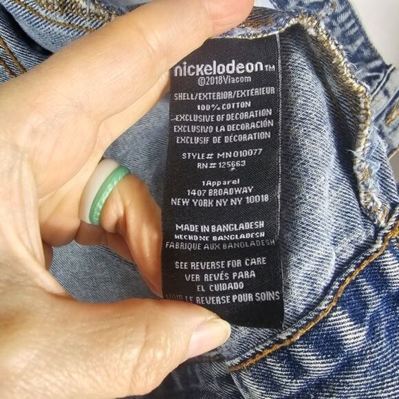 Members Only X Nickelodeon Denim Jacket Sz M Rugrats SpongeBob Grunge Y2K Casual - Picture 3 of 14